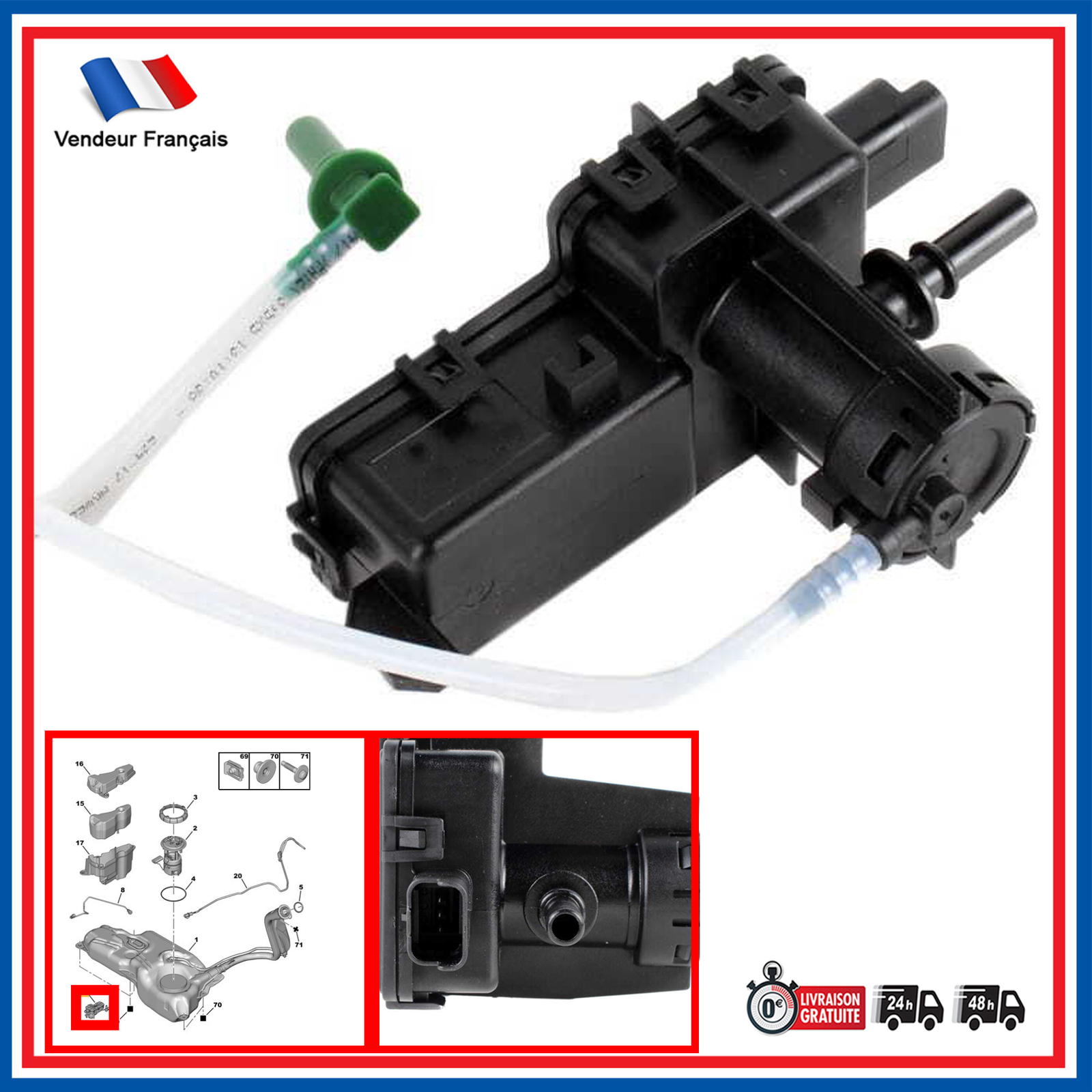 Pompe additif FAP pour Citroën DS3 1.6 BlueHDi référence 1525KV d'origine moteur SA