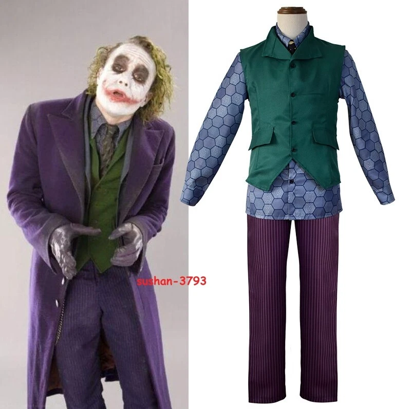 Disfraz de Batman El Caballero Oscuro Joker Disfraz para Hombres Fiesta de Halloween Trajes elegantes Foto 2 de 4