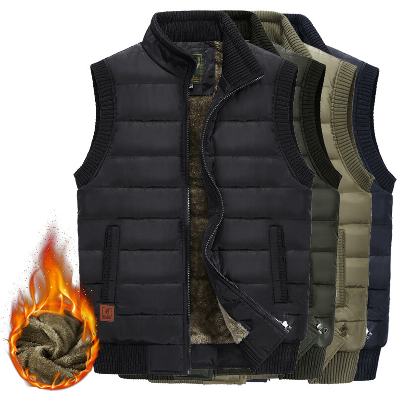 Mens Quilted Padded Gilet Outdoor Sleeveless Coat Bodywarmer Military  Jacket US