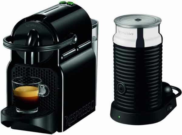 Macchina Caffè Nespresso Inissia EN80.BAE Nera: Design e Aeroccino