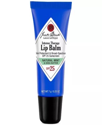 JACK BLACK Intense Therapy Lip Balm Natural Mint & Shea Butter 0.25 oz FULL SIZE