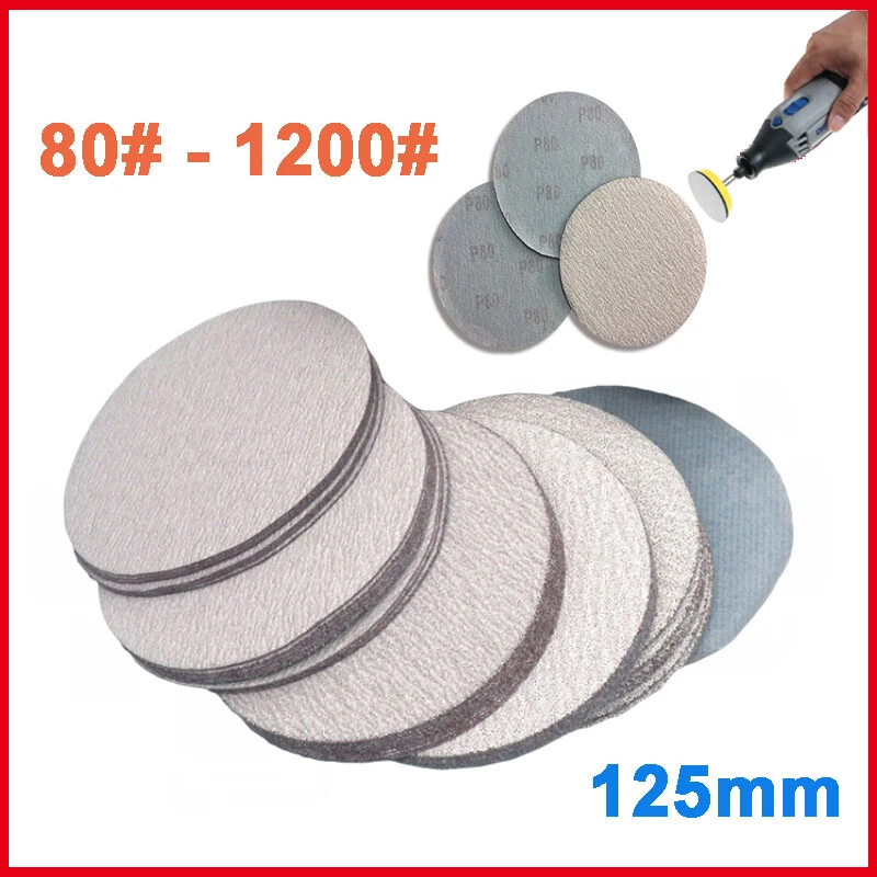 Sanding Discs 5 Inch 125mm Hook and Loop Sandpaper all Grit
