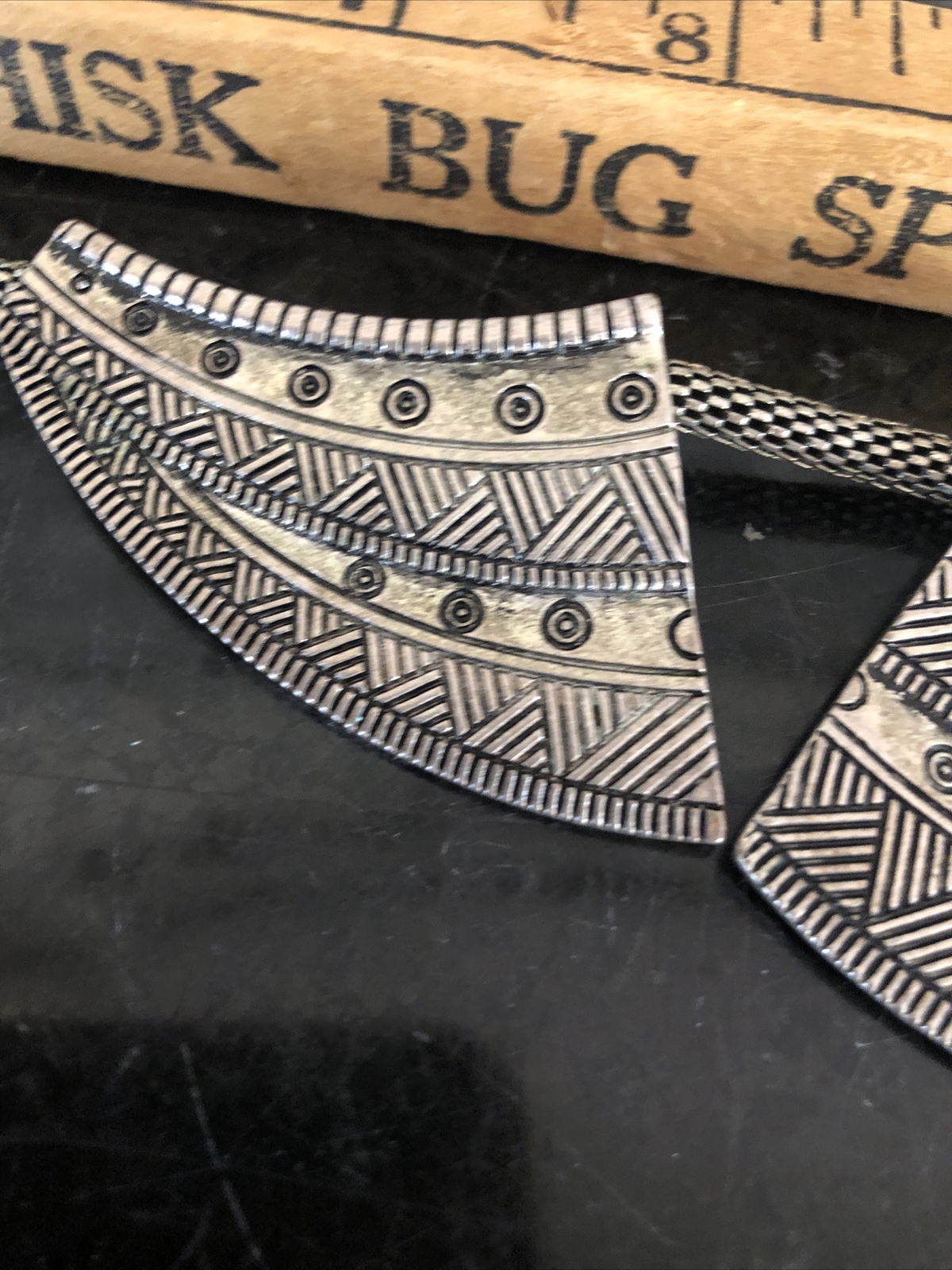 Metal silvertone statement necklace￼ - image 11