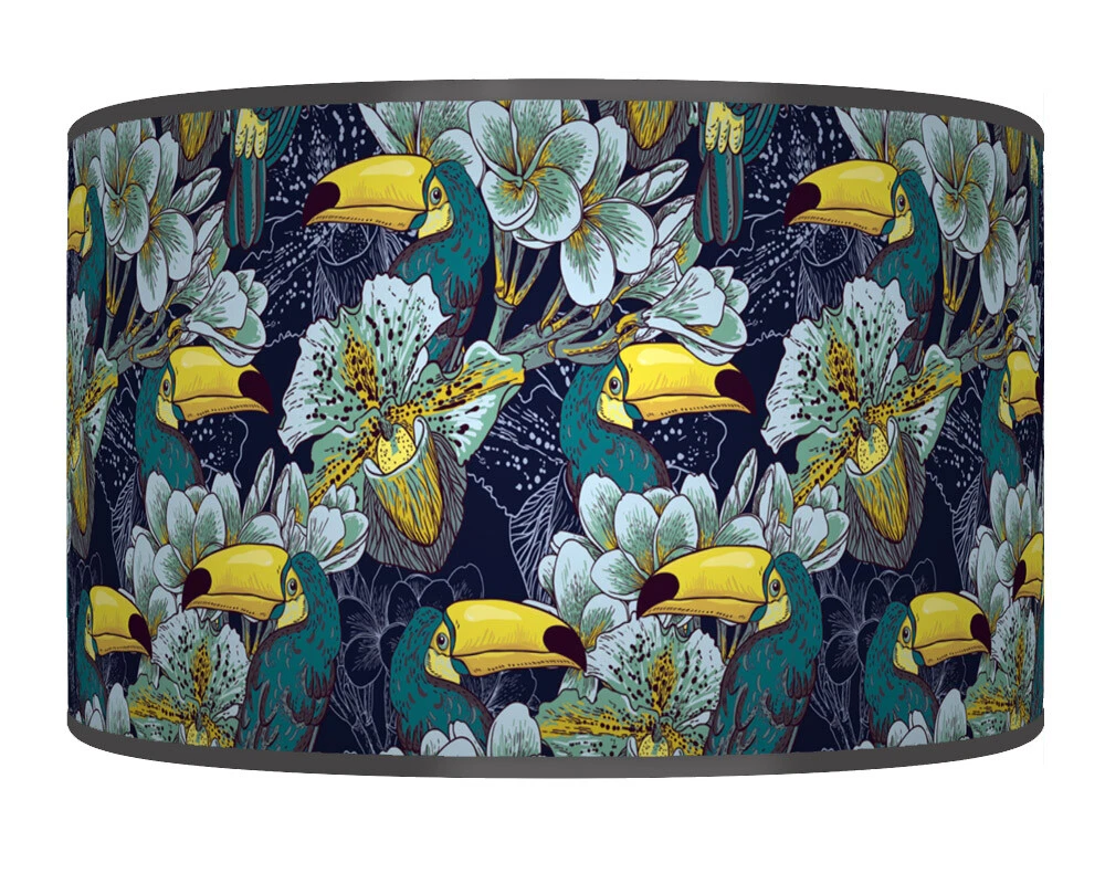 Navy and yellow on sale lampshade