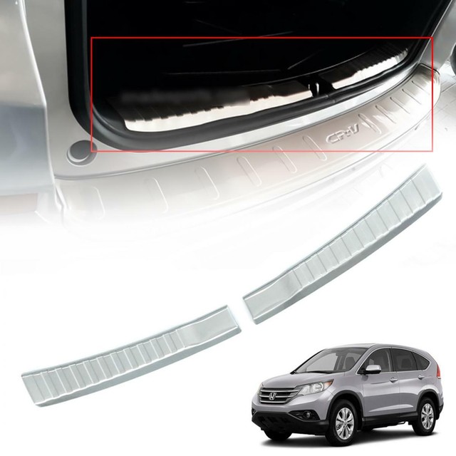 Rear Inner Bumper Protector Guard Sill Chrome Trim For Honda CRV CRV