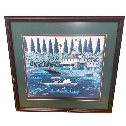 Vtg. Painting "PLEASANT SUNDAY " Calendar Print by Charles Wysocki Signed Framed - Picture 19 of 22