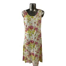 CASAMIA Womens Dress Size Medium 12 Cream Long Cotton NEW EU40 RRP £39