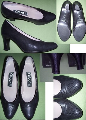 Gabor Pumps Gr. 36 bzw. 3,5 in Schwarz Echt Leder Obermaterial + Futter Schuhe