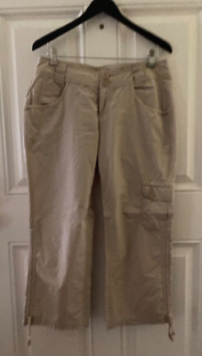 DKNY Active Women's Cropped Cargo Pants/Khaki/100% Cotton/Size 10/NEW/NEVER WORN