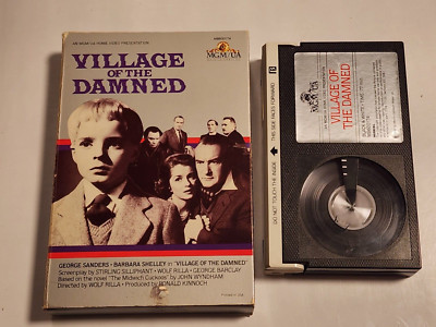 VILLAGE OF THE DAMNED HORROR BETA BETAMAX TAPE IN BOX WOLF RILLA GEORGE BARCLAY