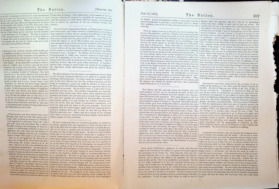 The Nation Magazine June 23 1870 Crispins Chinese Henry James - Image 2 of 3