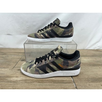 Adidas Busenitz Vulc II Camo Suede Skate Shoes Mens 7 Green Black H04875