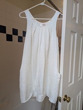 NWOT Am Basic White Pleated Front Dress One Size