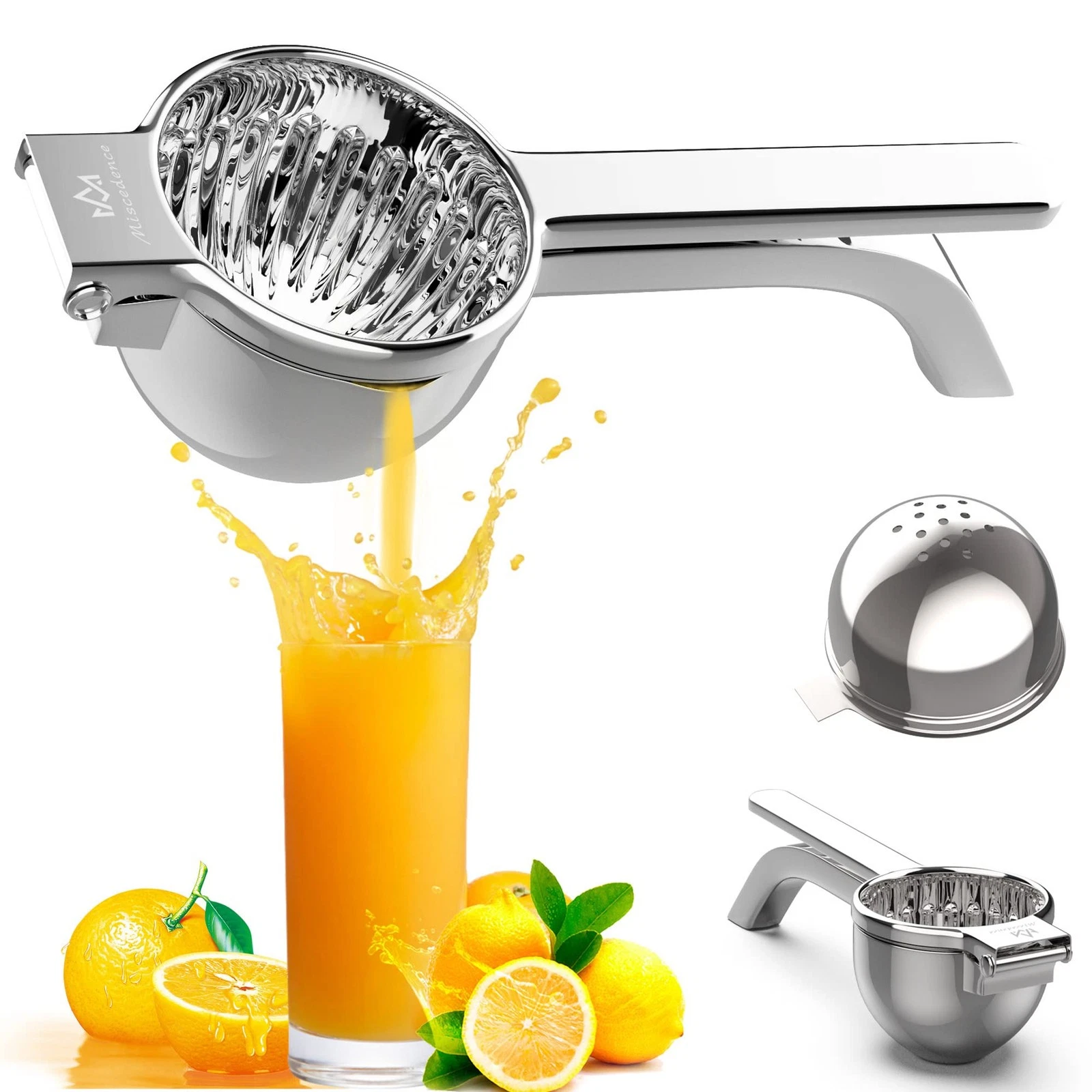 Miscedence Large lemon squeezer, Manual Juicers stainless steel citrus juicer...
