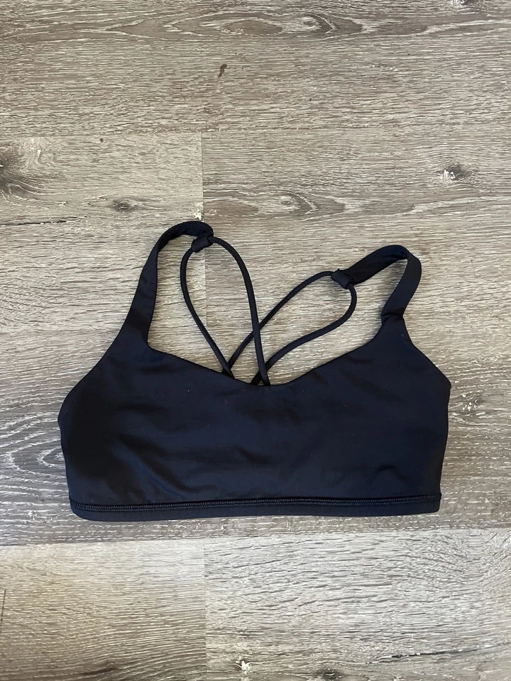 Sujetador Lululemon Energy Exhale negro - malla con tiras talla 6 Foto 2 de 4
