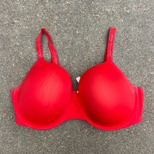 Victoria's Secret 40DD T-shirt Push Up Full Coverage Bra Red Convertible Multi