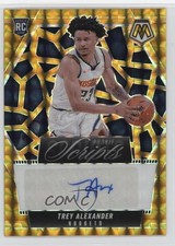 2024-25 Panini Mosaic Rookie Scripts Gold Prizm 7/10 Trey Alexander Auto 17oo