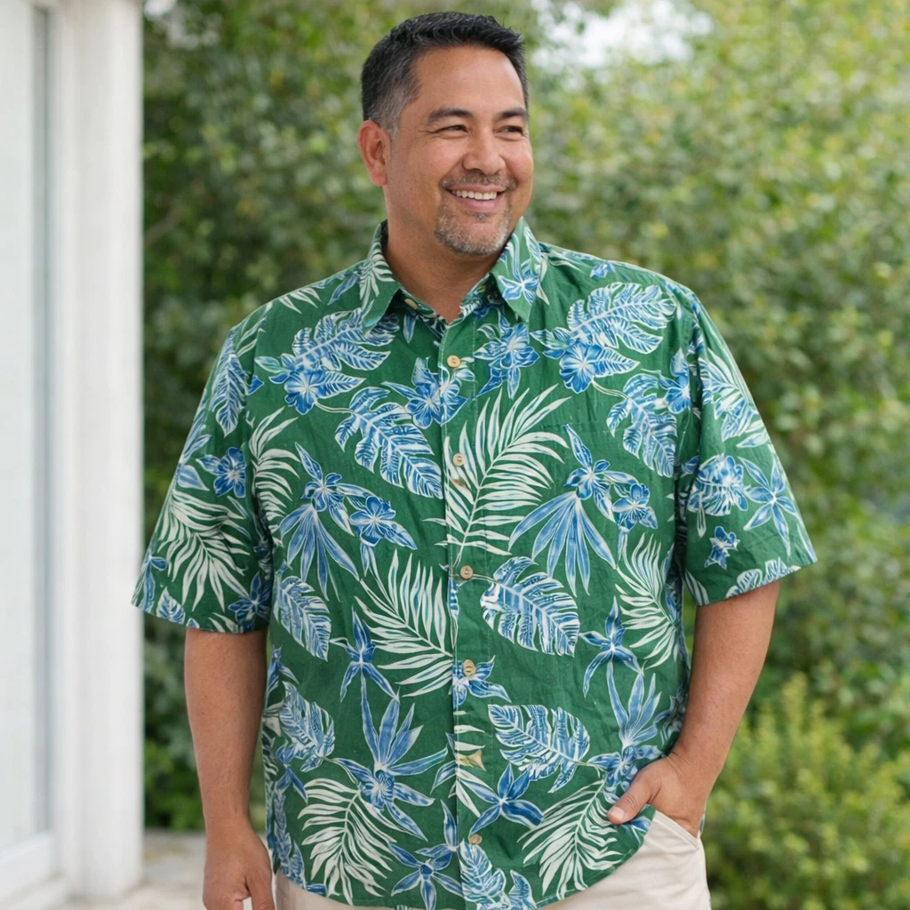 Cooke Street Mens L Hawaiian Aloha Shirt Green Blue Palm Print Camp Made Hawaii
Opens in a new windo