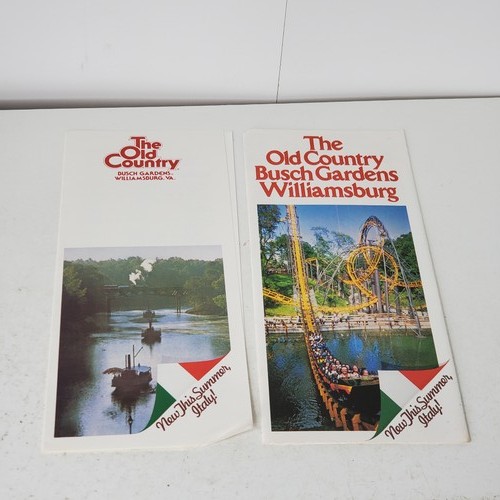Vintage 1979 Busch Gardens Williamsburg VA Old Country Theme Park Brochure Map