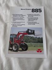 @Massey Ferguson 885 Tractor Loader Specification Leaflet 1987 @