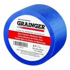 Painter's Tape, Blue, 3 In W, 60 Yd L, 5.7 Mil Thick, Cp 27, 20Pj25