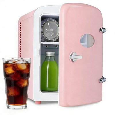 Simple Deluxe Mini Fridge Viewing Window 4L/6 Can Portable Freon-Free Small