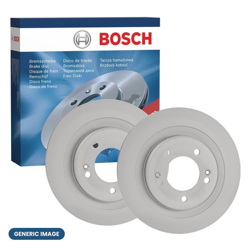 2x BOSCH Brake Discs Front Fits Ford Courier Escort Escort Classic Mazda - Picture 1 of 6