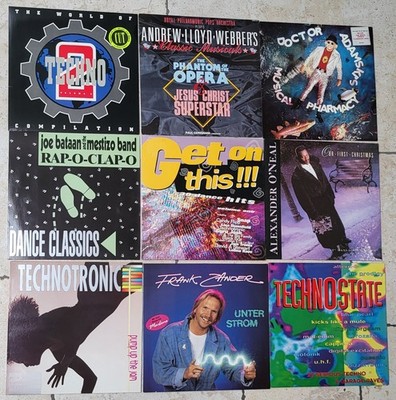 RARITÄT/Sammler Schallplatten-Paket mit 9 LPs Technotronic, Frank Zander, Webber