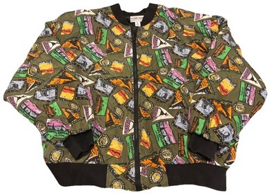 Carol Horn Workshop Vintage 100% silk Bomber Jacket Size XXXL.  M4