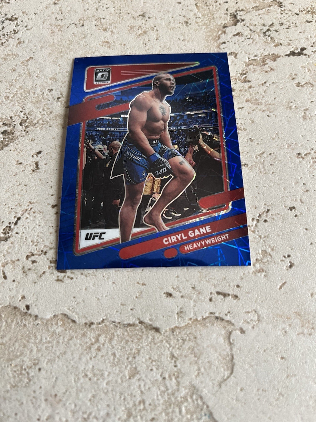 2022 Panini Donruss Optic UFC - Ciryl Gane #40 Blue Velocity Prizm