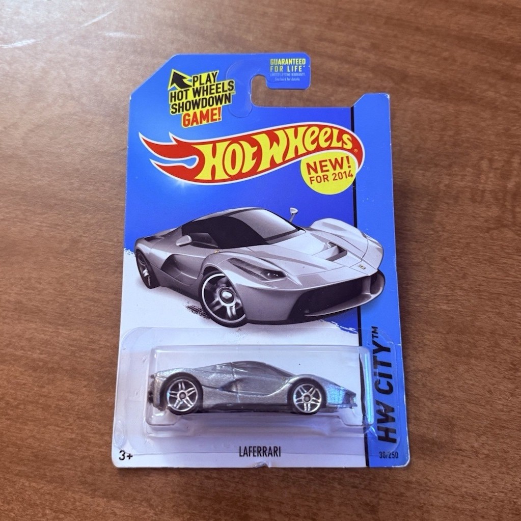 Hot Wheels LaFerrari HW City 1:64 Silver Diecast Car 2014 Unopened