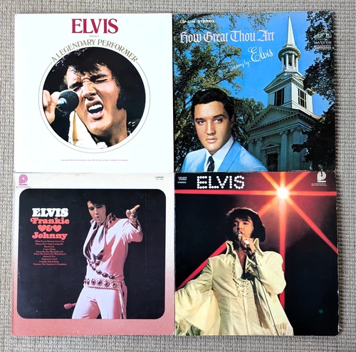Elvis Presley 4 LP Lot: How Great Thou Art + You'll Never Walk Alone + Frankie &