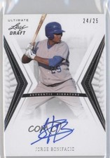 2012 Leaf Ultimate Draft Silver 24/25 Jorge Bonifacio #BA-JB2 Auto 1j2