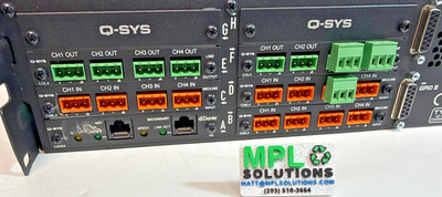 QSC Q-SYS 510i Integrated Processor Core 2x COL4,3X CIML4, 1X Dante CDN64 TESTED