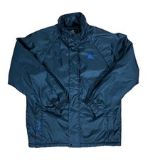 Youth Adidas Jacket Coat XXL Black/Blue Heavy Fleece Lined-RARE