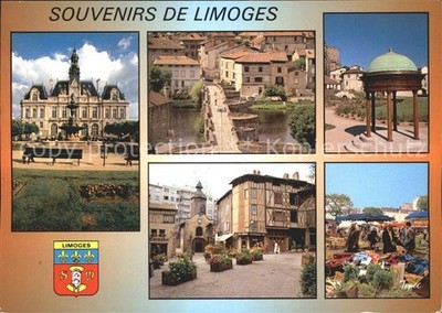 Limoges Haute Vienne Hotel Ville Pont St-Martial Chapelle St-Aurelien 