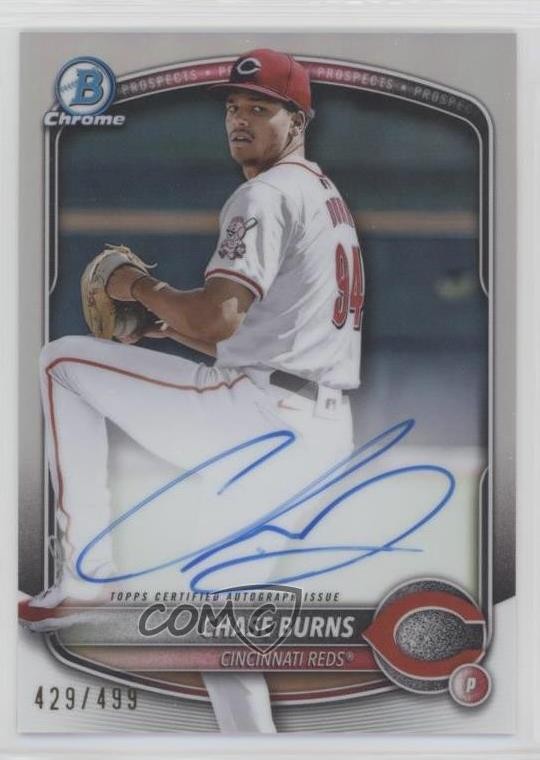 2025 Bowman Chrome Prospect Auto Refractor 429/499 Chase Burns #CPA-CB Auto 4k8