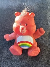 Vintage AGC Care Bears Cheer Bear Pink PVC Poseable 3in Rainbow 1983