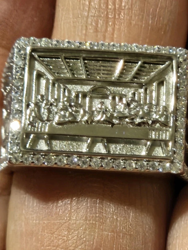 Серебряное кольцо 925 пробы с фианитом размер 9 13 г - Изображение 2 из 4