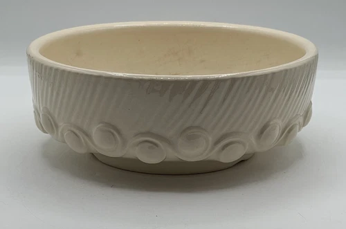 Vintage 1940's McCoy Pottery Wave Knob Shallow Bulb Planter Bowl