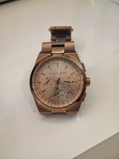 Mens Ladies Rose-Gold Michael Kors Channing MK5927 Chrono Watch NEW BATTERY