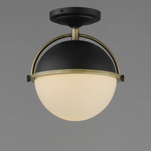Maxim 12410 Duke 10"W Semi-flush Globe Ceiling Fixture - Black - Picture 7 of 9