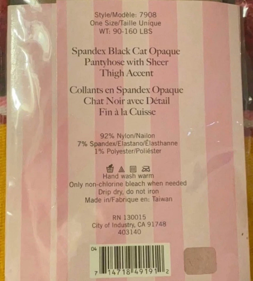 Spandex Black Cat Tight Accent Opaque Emo Leg Avenue Costume Cosplay Halloween - Image 2 of 4