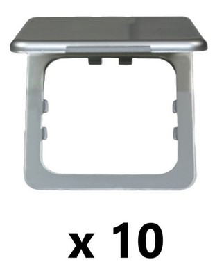 10er-Pack C-Line Einfachrahmen mit Klappe - Silber