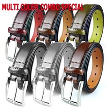 Combo Multi Lot Special Belt Genuine Leather Belts For Men Dress Mens Color Size