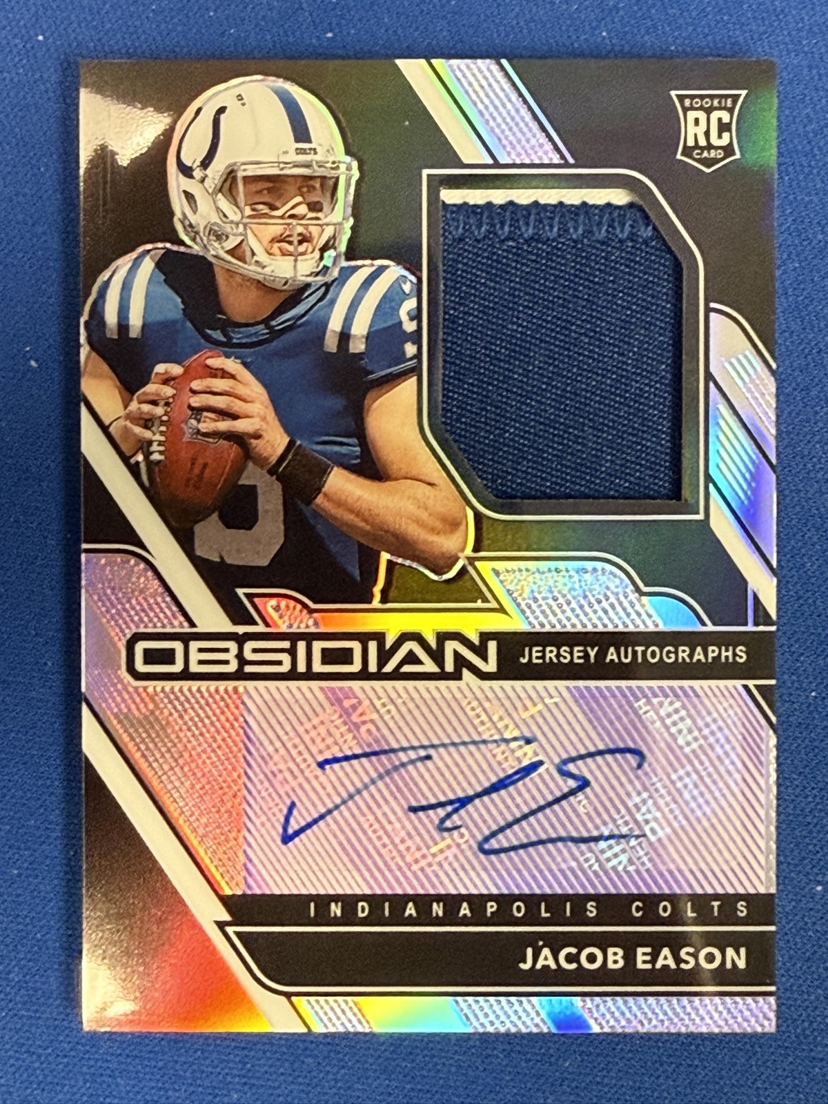 Jacob Eason Panini Obsidian #236 Jersey Autograph