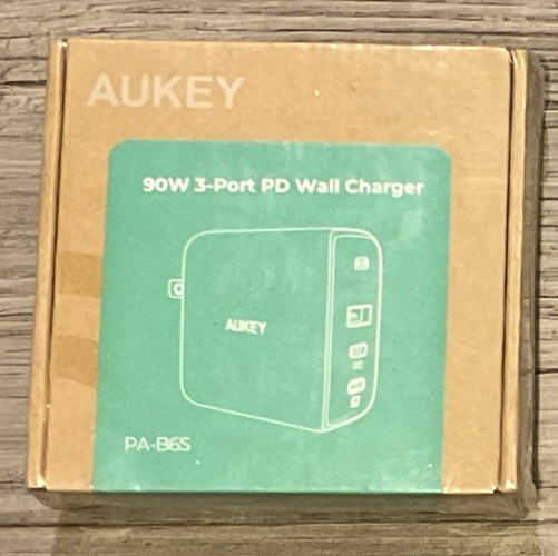 AUKEY PA-B6S Omnia Mix3 GaN 3-Port USB-C USB-A PD High Speed Charger 90W - Black