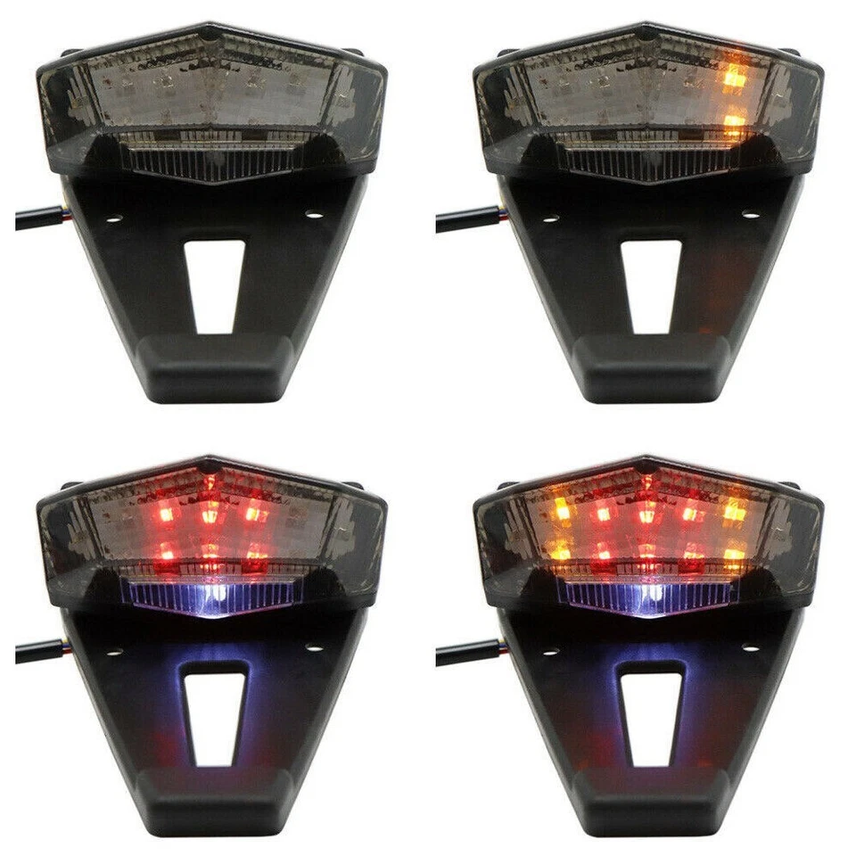 For Kawasaki KD125 Dirt Bike LED Rear Fender Brake Light Turn Signal Off-road - Imagem 4 de 4