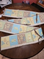 Vintage Crib Side De Cuna JUST BORN ABC Duck 123 Turtle 160" 10"
