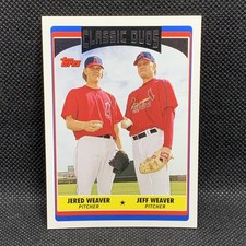 2006 Topps Baseball Card Classic Duos Jered Weaver Jeff Weaver UH330